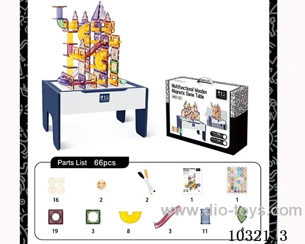 Wooden magnetic game table in Gilf box