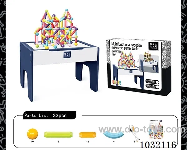 Wooden magnetic game table in Gilf box