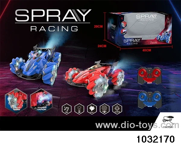 Spraying RC car in window box