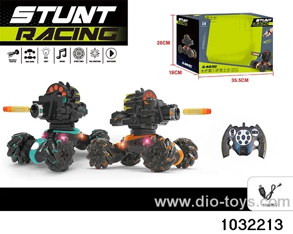 Twist softball stunt car in window box