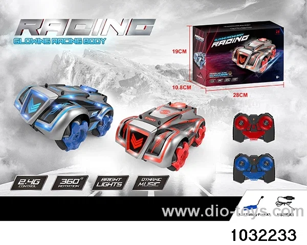 Lighted Stunt RC Car in color box