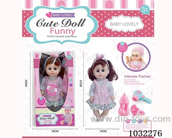 doll set with movable eyes &IC 2color mixed loading in window box
