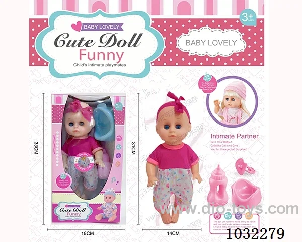 doll set with movable eyes &IC 2color mixed loading in window box