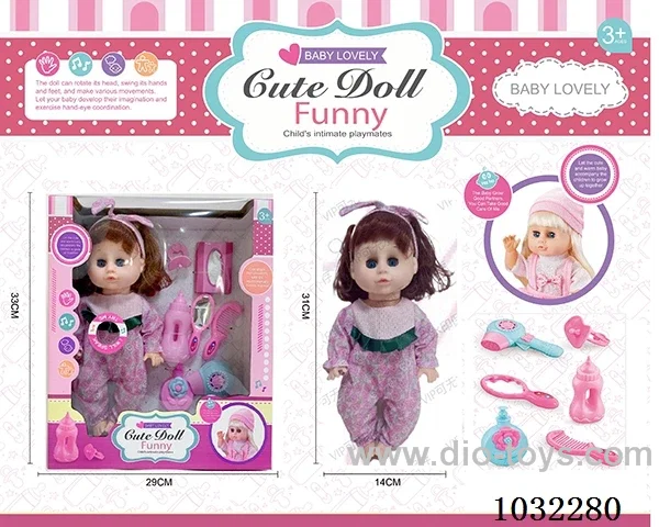 doll set with movable eyes &IC 2color mixed loading in window box