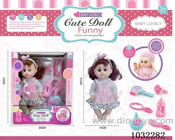 doll set with movable eyes &IC 2color mixed loading in window box