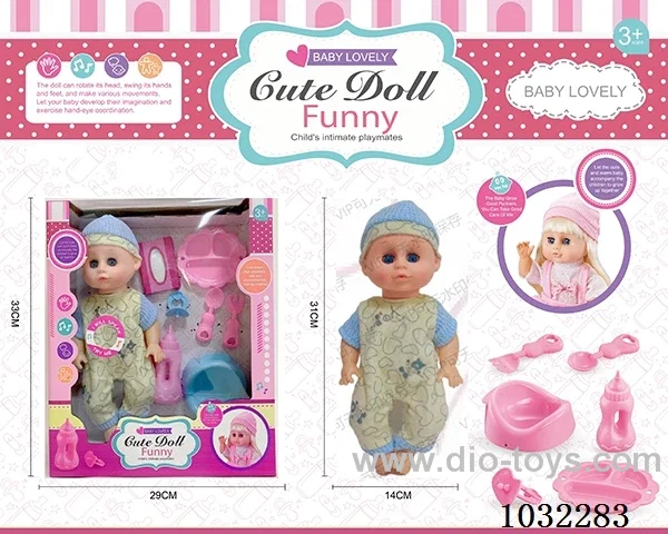 doll set with movable eyes &IC 2color mixed loading in window box
