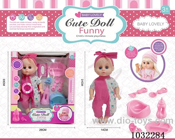doll set with movable eyes &IC 2color mixed loading in window box