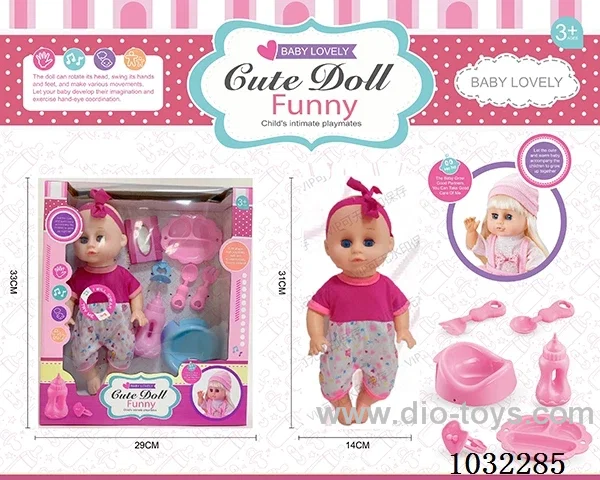 doll set with movable eyes &IC 2color mixed loading in window box