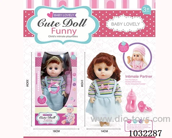 doll set with movable eyes &IC 2color mixed loading in window box