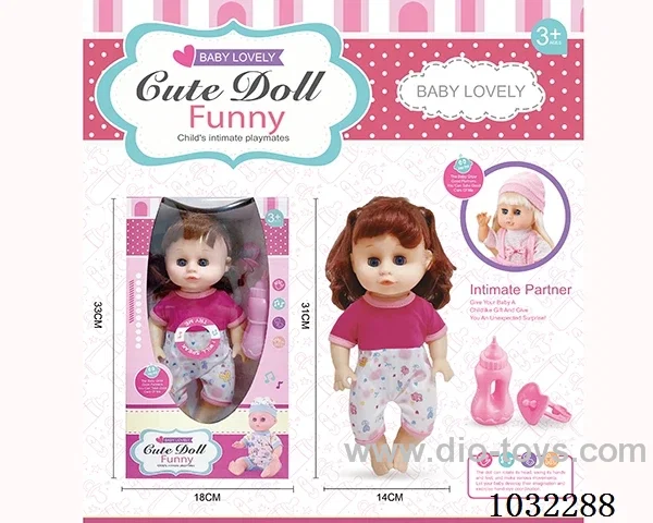 doll set with movable eyes &IC 2color mixed loading in window box