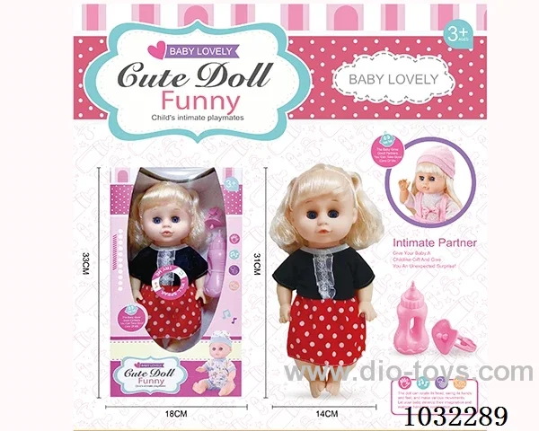 doll set with movable eyes &IC 2color mixed loading in window box