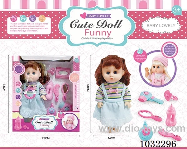doll set with movable eyes &IC 2color mixed loading in window box