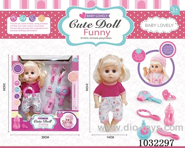 doll set with movable eyes &IC 2color mixed loading in window box