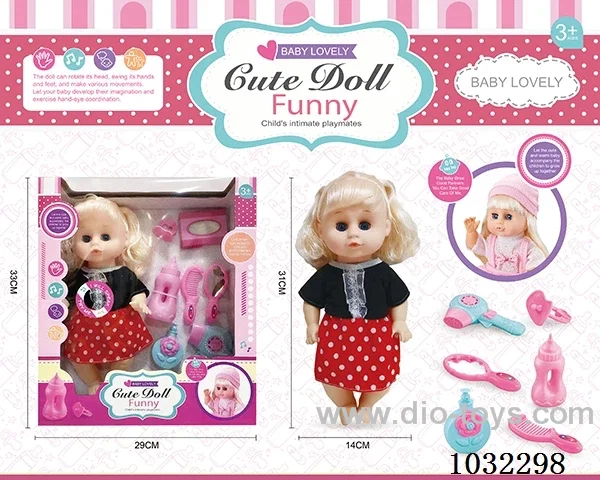 doll set with movable eyes &IC 2color mixed loading in window box