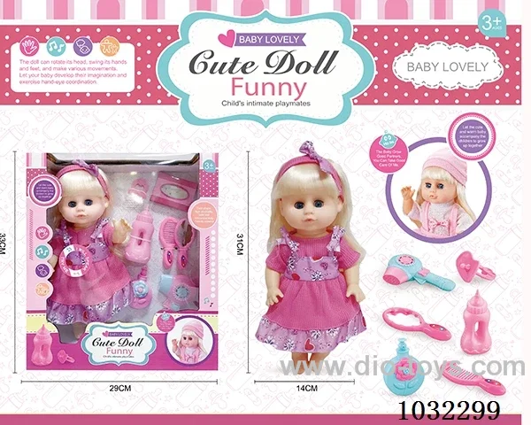 doll set with movable eyes &IC 2color mixed loading in window box