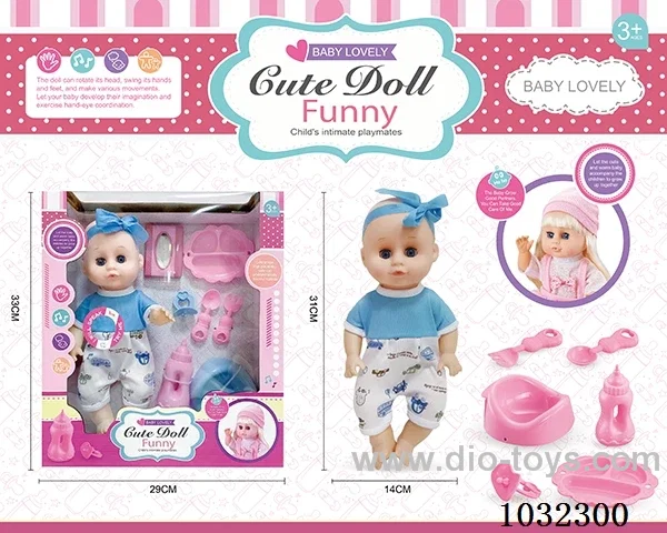 doll set with movable eyes &IC 2color mixed loading in window box