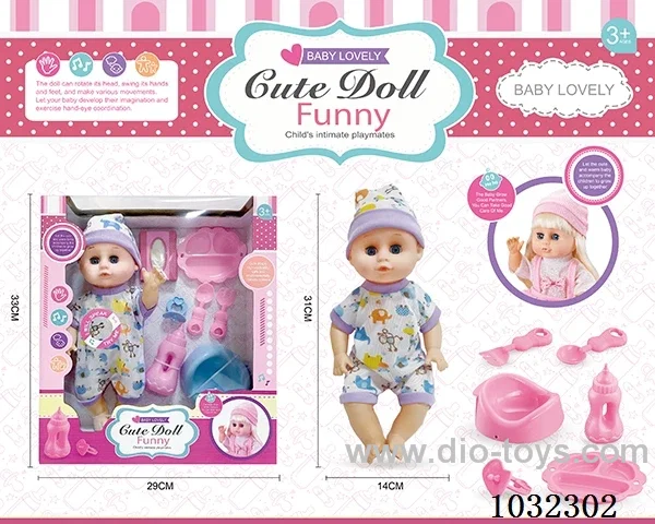 doll set with movable eyes &IC 2color mixed loading in window box
