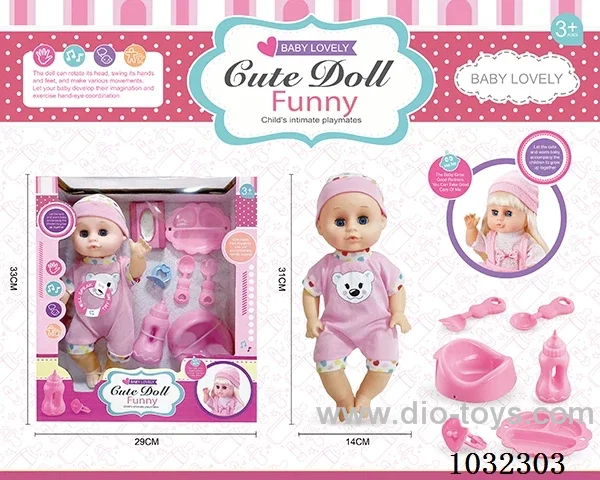 doll set with movable eyes &IC 2color mixed loading in window box