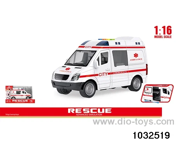 Inertia ambulance (with light sound) in display box