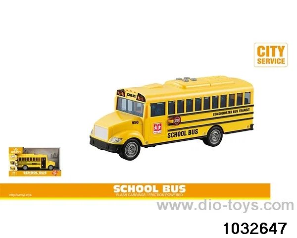 1:16 inertia school bus (light sound) in display box