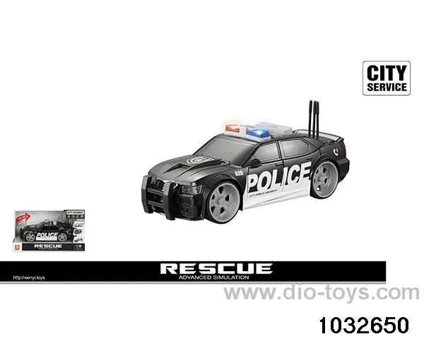 1:16 inertia police car (light sound) in display box