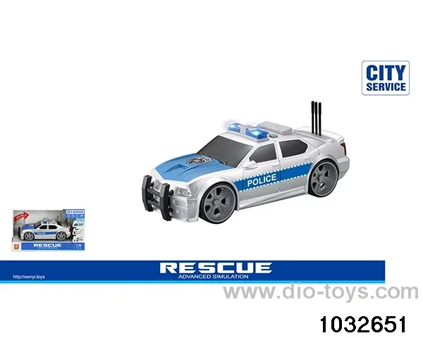 1:16 inertia police car (light sound) in display box