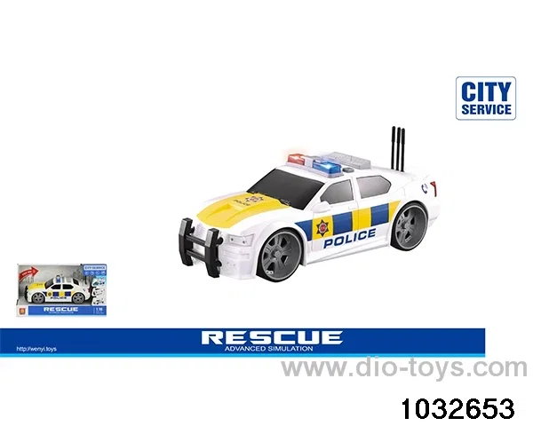1:16 inertia police car (light sound) in display box