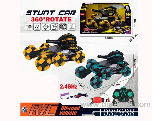 6-wheel 19-way drift stunt car 2color mixed include battery in window box