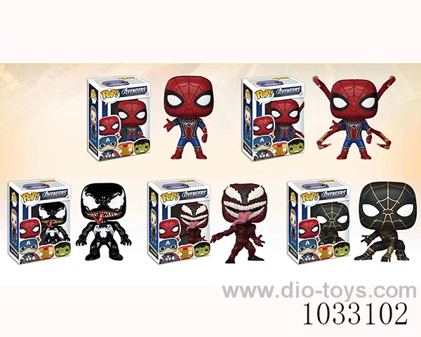 4inch Venom Spider-Man 5sets mixed loading in window box