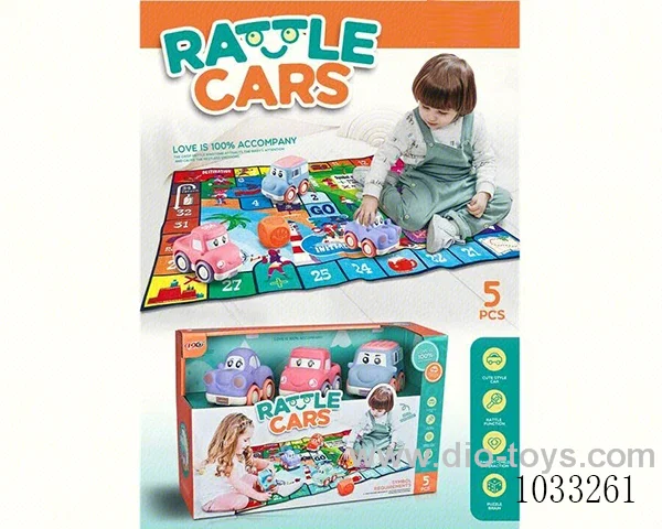 Chess blanket &Slide  Car (with bells) 3color mixed loading   in display box