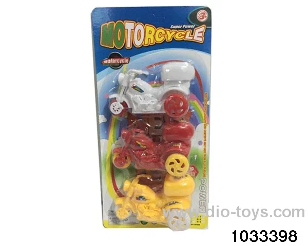 Pull back Motorcycle（3pcs）in blister