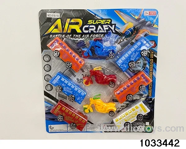 Pullback toy set in blister