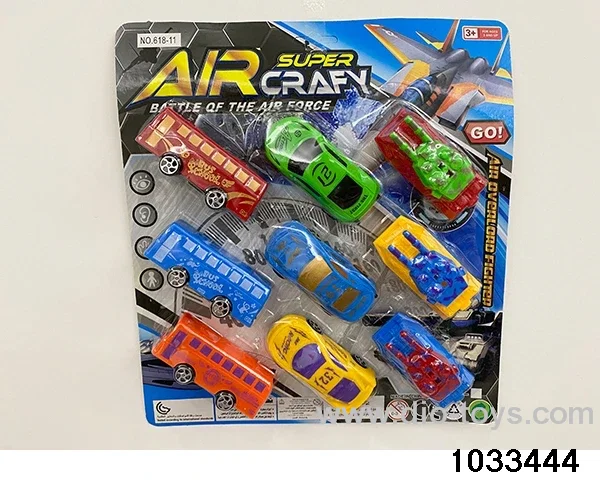 Sliding toy set in blister