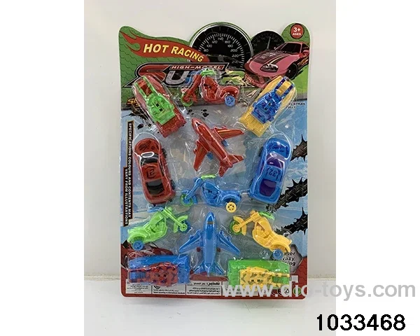 Pullback toy set in blister