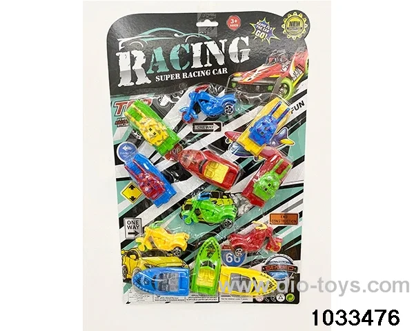 Pullback toy set in blister