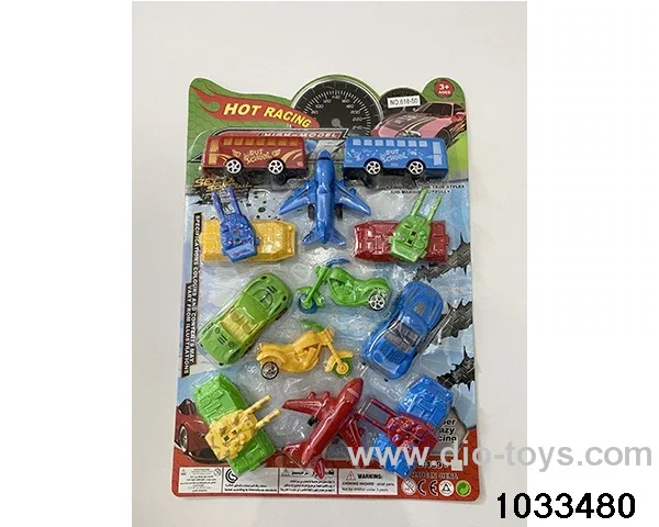 Pullback toy set in blister