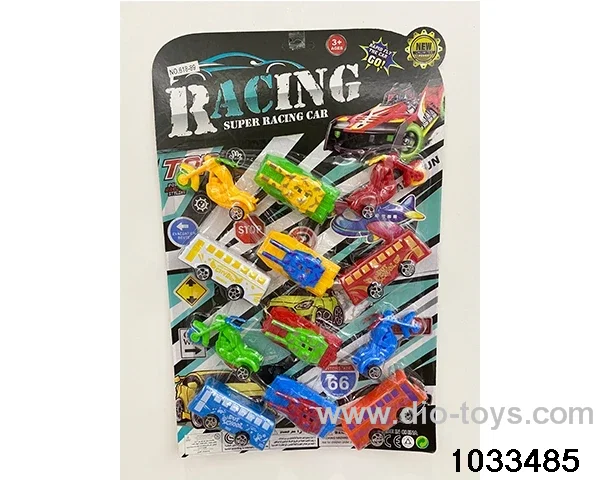 Pullback toy set in blister