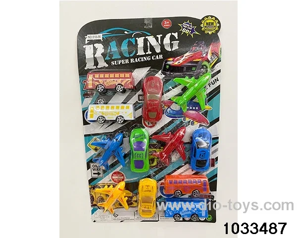 Pullback toy set in blister