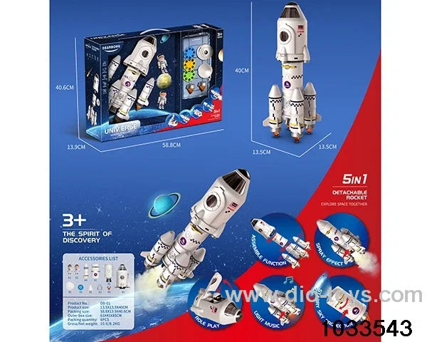 Space Exploration Team with light，music，spray