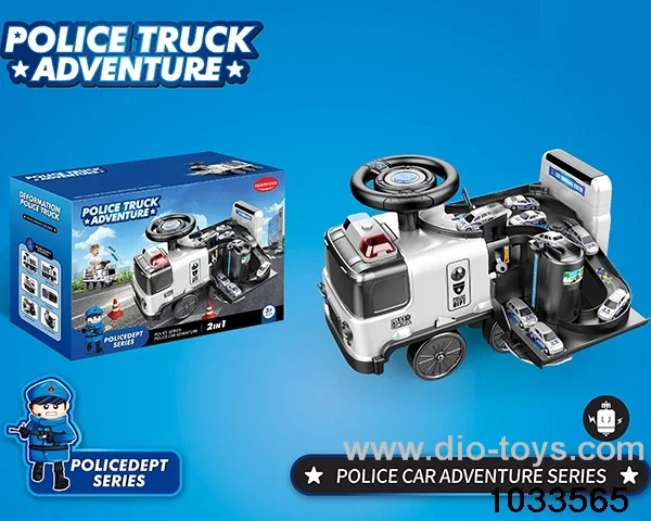 Electric police children car with light，storytelling