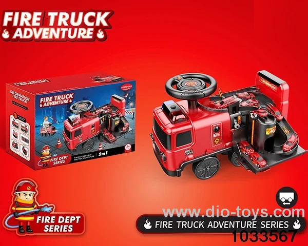 free wheel fire fighting children car with light，storytelling