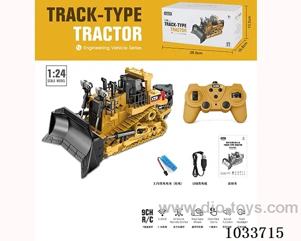 2.4G 9ch RC bulldozer (plastic version)
