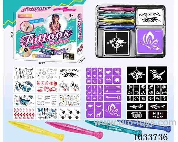children's Tattoo kit with pen  in Blister card