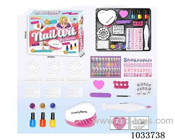 Nail art set With dryer & nail grinder not include battery in color box