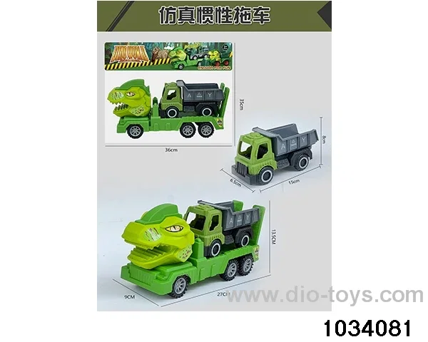 Dinosaur inertia trailer in PP bag with header
