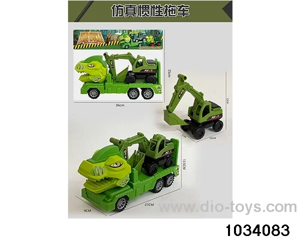 Dinosaur inertia trailer in PP bag with header