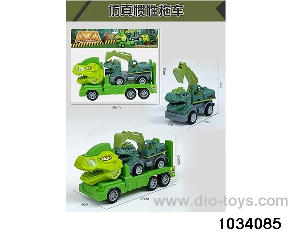 Dinosaur inertia trailer in PP bag with header