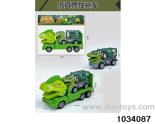 Dinosaur inertia trailer in PP bag with header