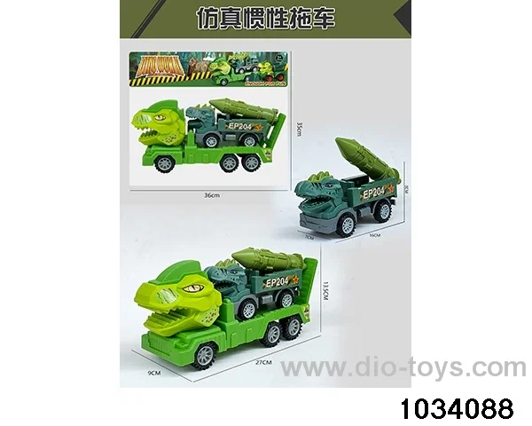 Dinosaur inertia trailer in PP bag with header