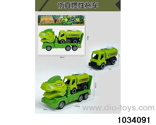 Dinosaur inertia trailer in PP bag with header